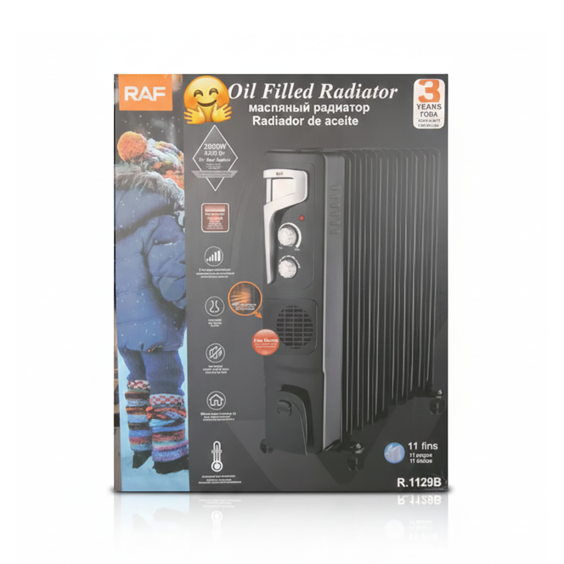 RAF R.1129 Yağlı Radiator 11 Panelli 2900W